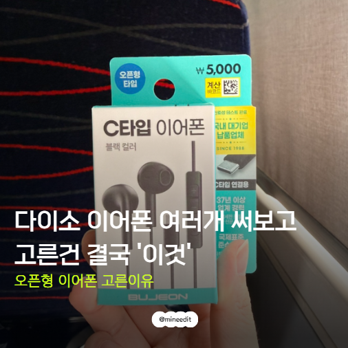 에어팟 대신 샀는데 의외였습니다! 다이소 C타입 이어폰 추천