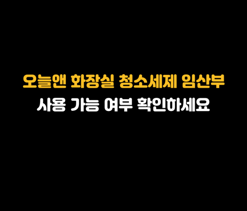 화장실 청소세제 추천 임산부도 안전하게