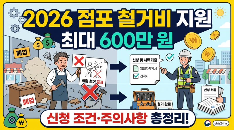 2026 점포 철거비 지원금 최대 600만 원 신청 방법 (희망리턴패키지 조건·주의사항 총정리)
