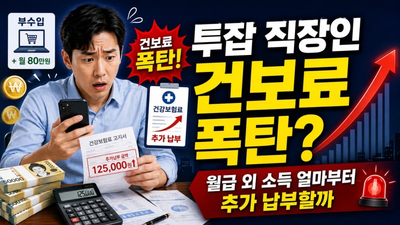 투잡 직장인 건보료 폭탄? 월급 외 소득 얼마부터 추가 납부할까