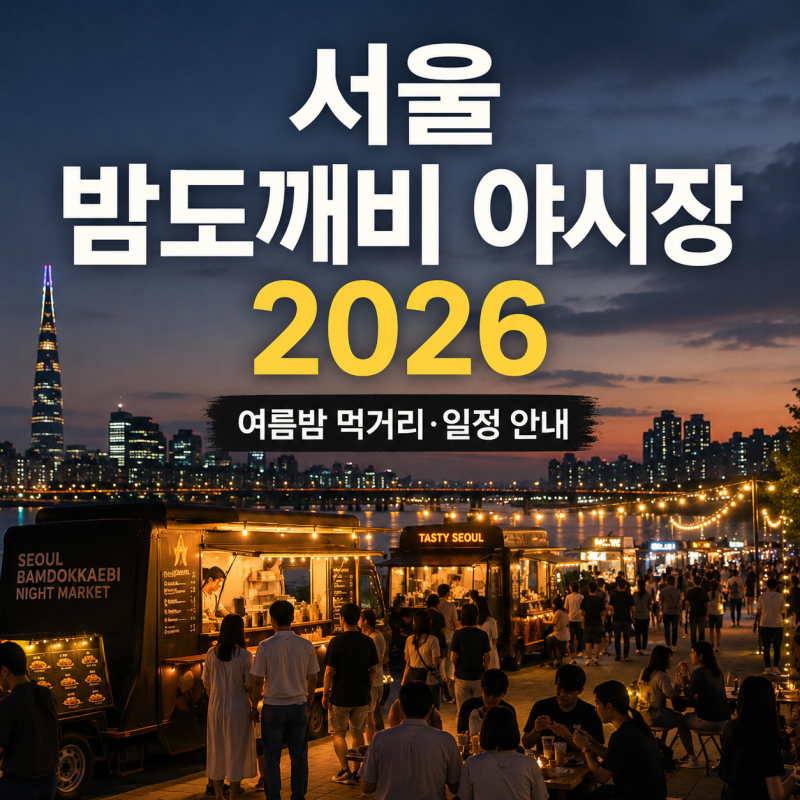 서울 밤도깨비 야시장 2026, 여름밤 먹거리·일정 안내