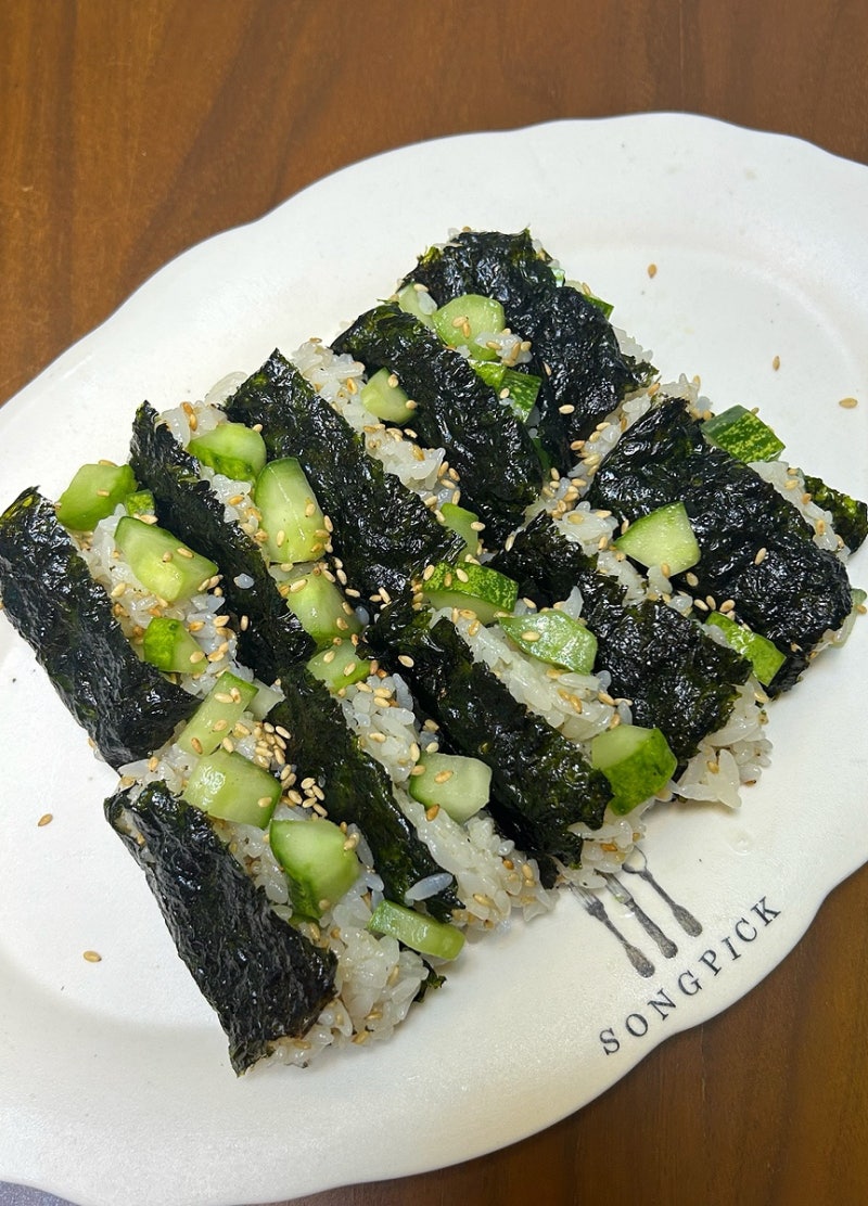 홍진경 오이김밥 만들기 초간단 다이어트 한 끼 레시피