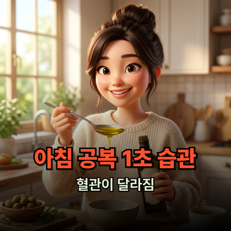 올리브오일 효능, 박사들이 매일 아침 공복에 한 숟갈 먹는 진짜 이유