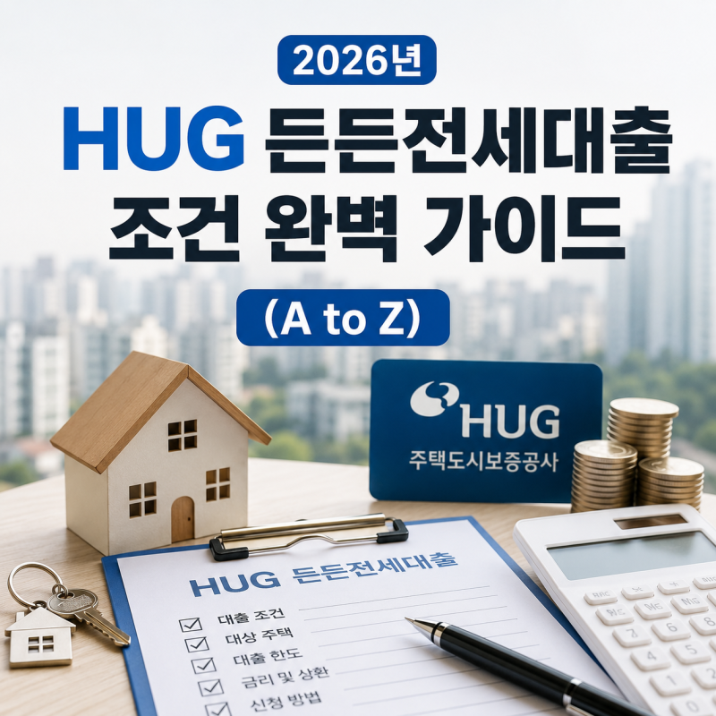 2026년 HUG 든든전세 대출 조건 완벽 가이드 (A to Z)