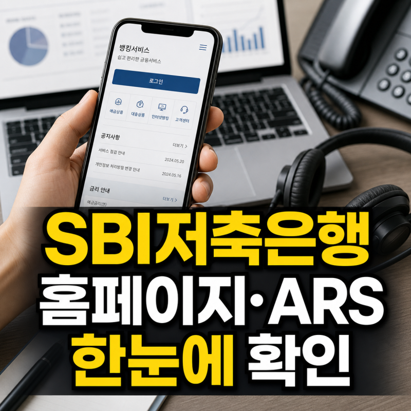 SBI저축은행 홈페이지 이용법과 대표전화 ARS 한눈에 확인하기
