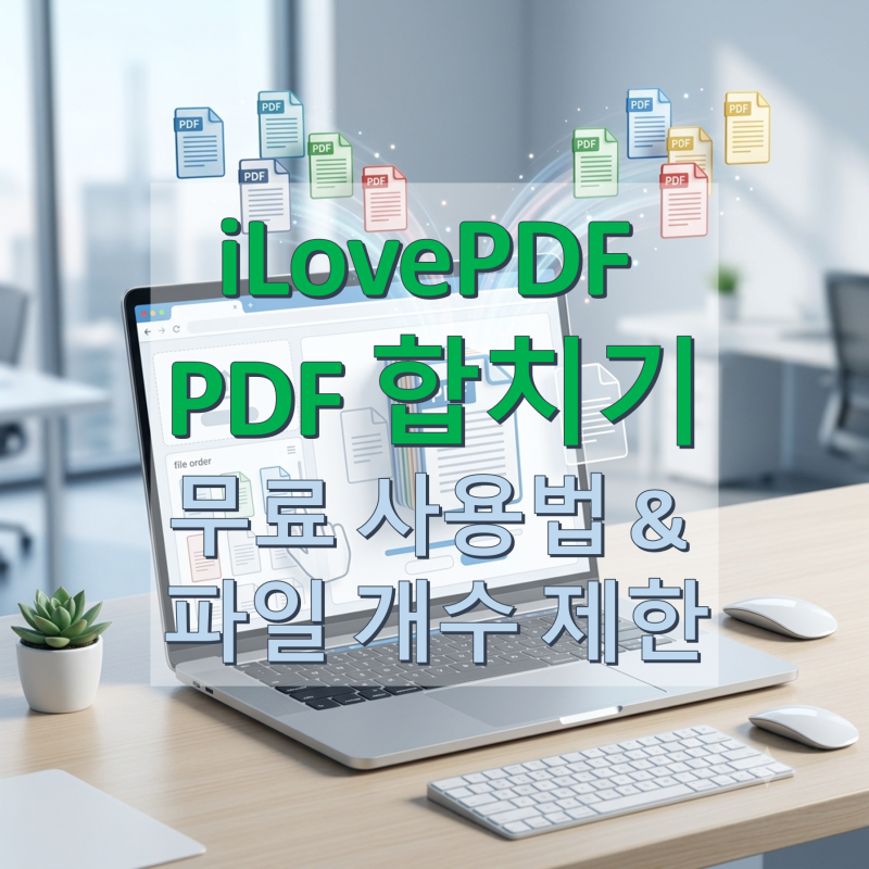 무료 온라인 PDF 합치기! iLovePDF로 여러 PDF 파일 하나로 병합하는 방법 (무료 이용 제한까지 완....