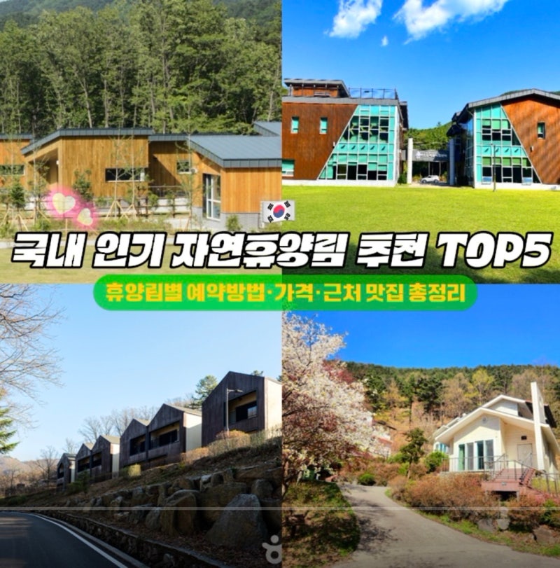 국내 인기 자연휴양림 추천 TOP5 | 휴양림별 예약방법·가격·근처 맛집 총정리