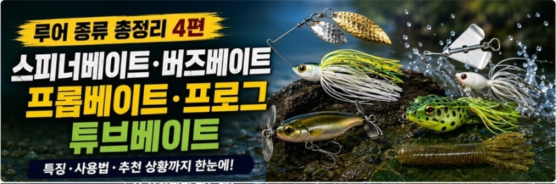 루어 종류 총정리 4편｜스피너베이트·버즈베이트·프롭베이트·프로그·튜브베이트 차이와 ....