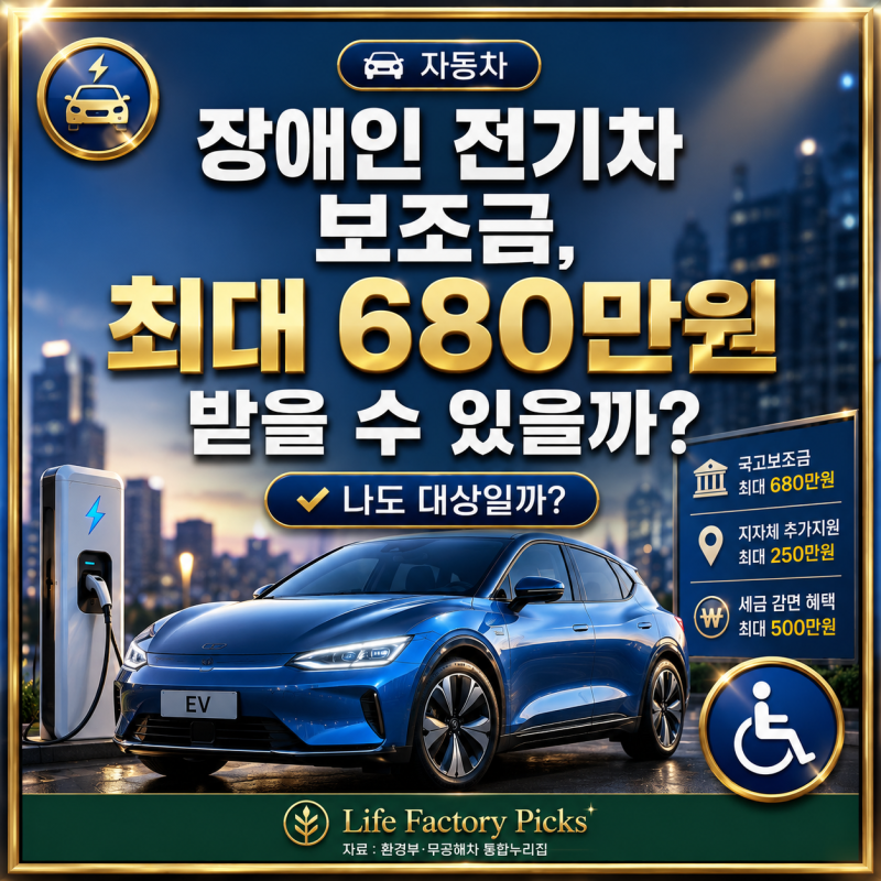 장애인 전기차 보조금, 나도 대상일까? (구) 1~3급 기준 정리
