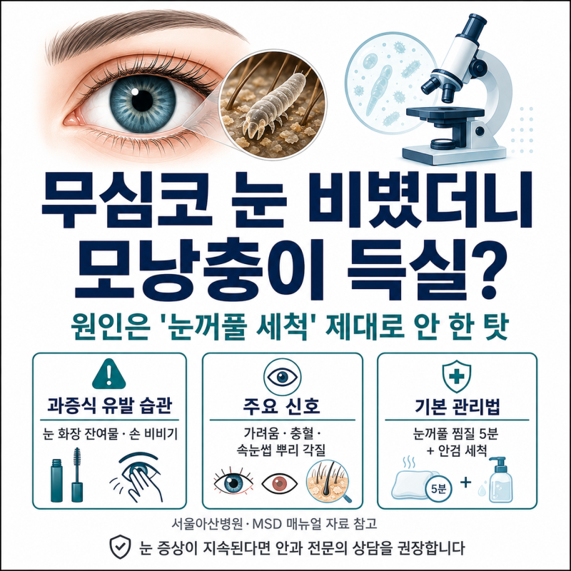 무심코 눈 비볐더니 모낭충이 득실… 원인이 '이것' 제대로 안 한 탓이라는데