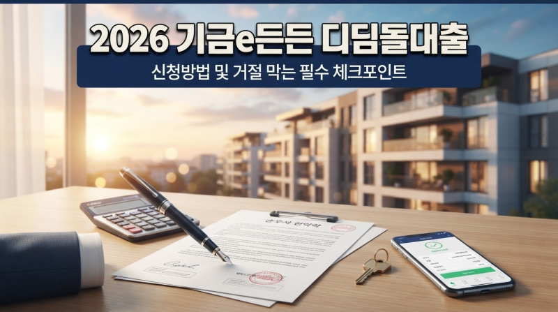 기금e든든 내집마련 디딤돌대출 신청방법 및 필수 주의사항 완벽 정리 (2026년 기준)
