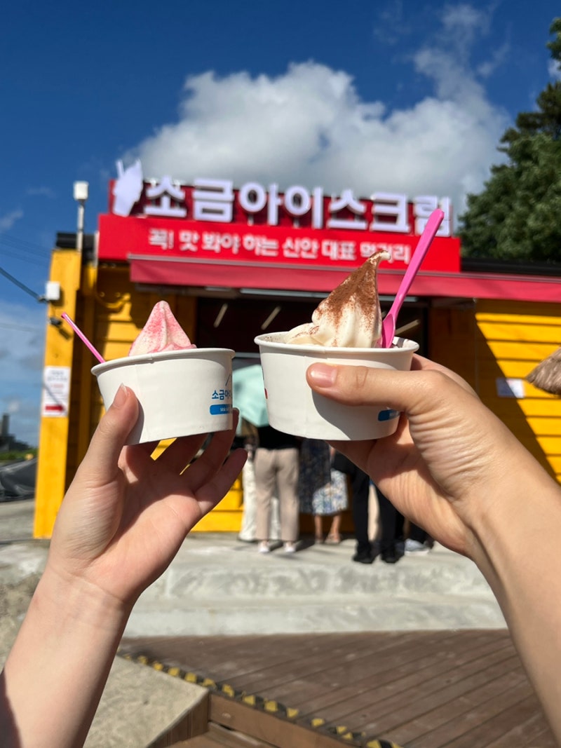 (전남/신안맛집) 짭짤달달 이색 디저트, 소금아이스크림! 태평염전 앞 "소금아이스크림가게" ....