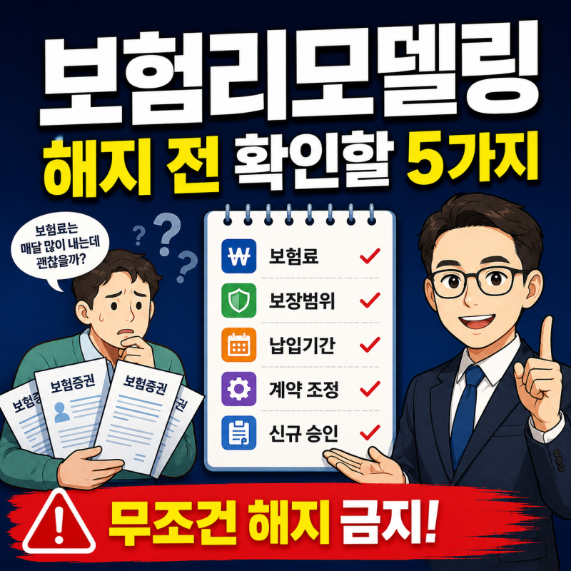 보험리모델링, 기존 보험 해지 전에 꼭 확인할 5가지