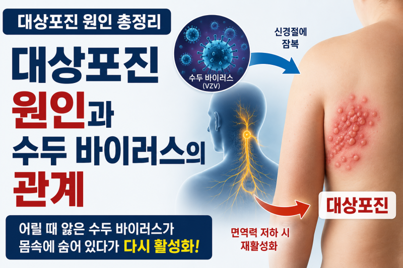 대상포진 원인, 어릴 때 앓은 수두가 다시 나타나는 이유