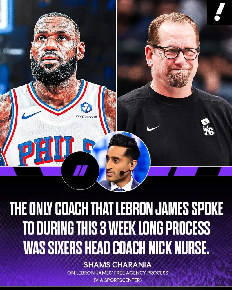 [NBA] "협상 기간 소통한 유일한 감독" 르브론 제임스, 닉 널스(Nick Nurse) 감독과의 교감이 밝혀....