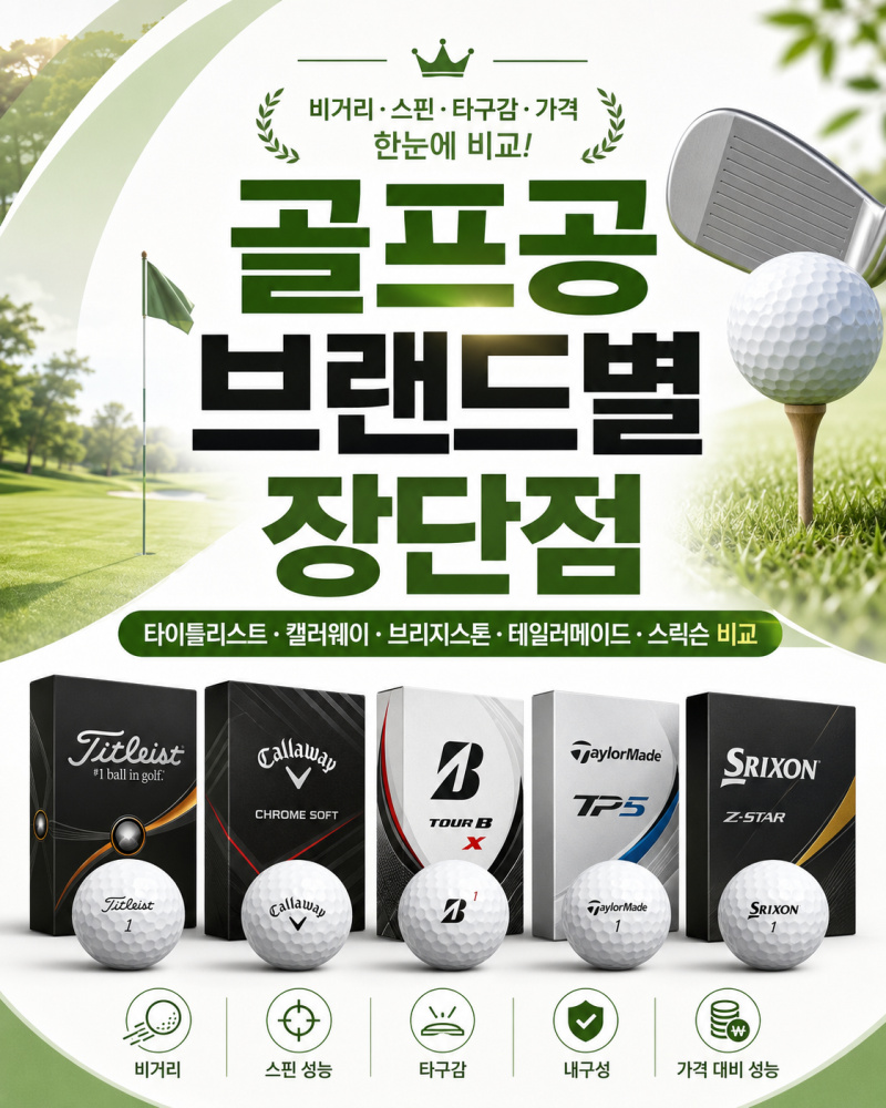 골프공 브랜드별 장단점 총정리｜나에게 맞는 골프공 고르는 법