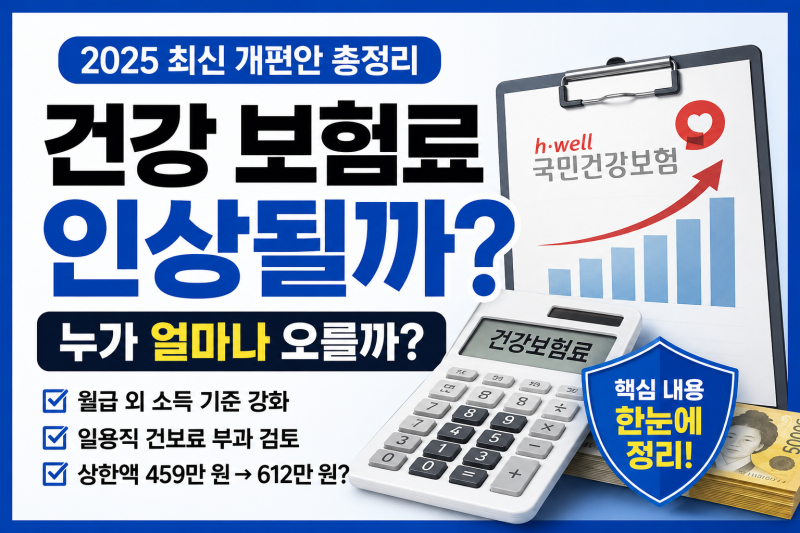 건보료 인상 총정리! 나도 건강보험료 인상 대상일까? 개편안 쉽게 정리