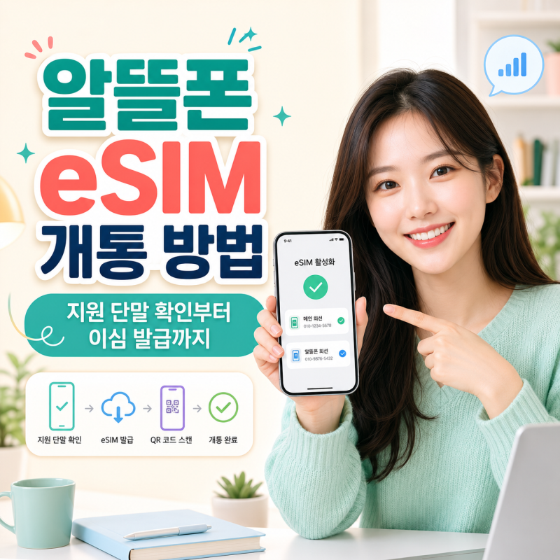 알뜰폰 eSIM 개통 방법, 지원 단말기 정보 확인부터 이심 발급 받는 순서 정리