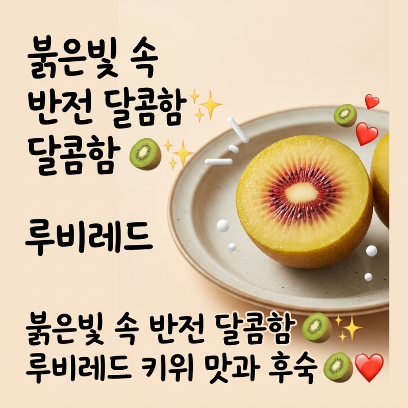 루비레드 키위, 맛과 특징부터 후숙·보관법까지 정리