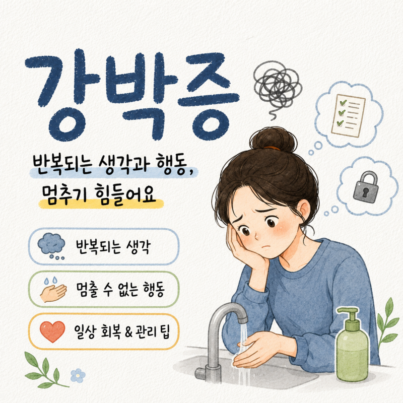 강박증으로 일상이 불편하다면? 강박증증상 특징과 관리 방법 알아보기