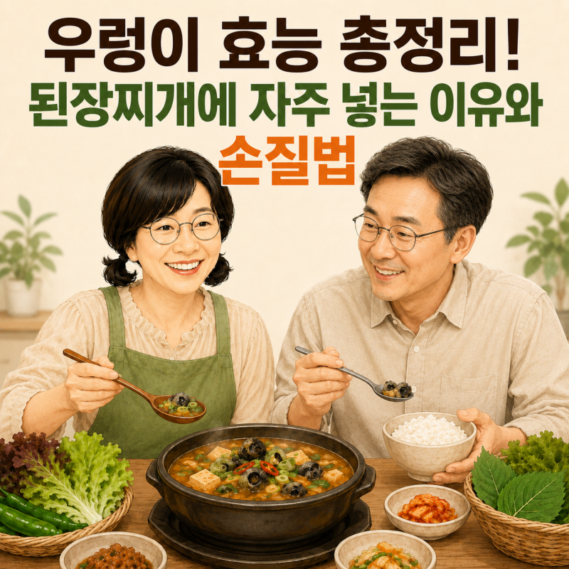 우렁이 효능 총정리! 된장찌개에 자주 넣는 이유와 손질법