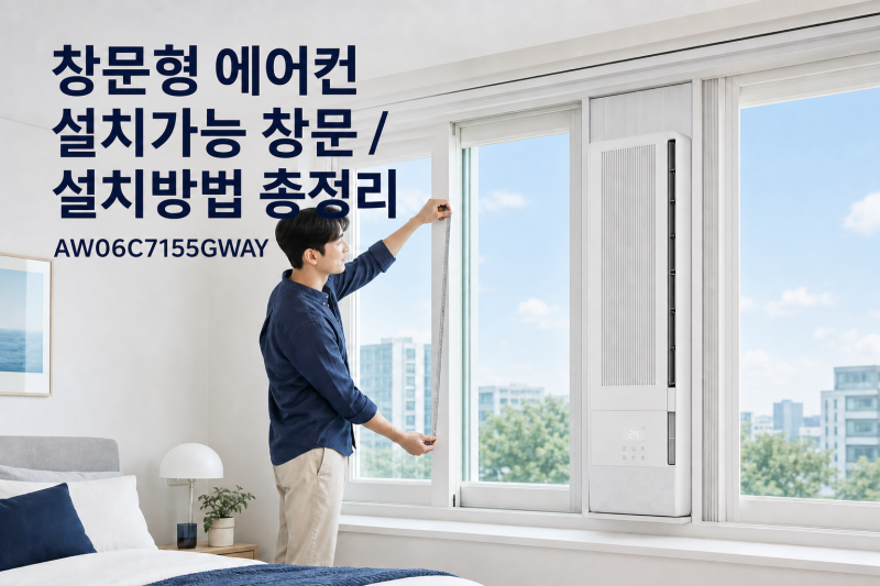 창문형 에어컨 설치가능 창문 자가설치방법 총정리
