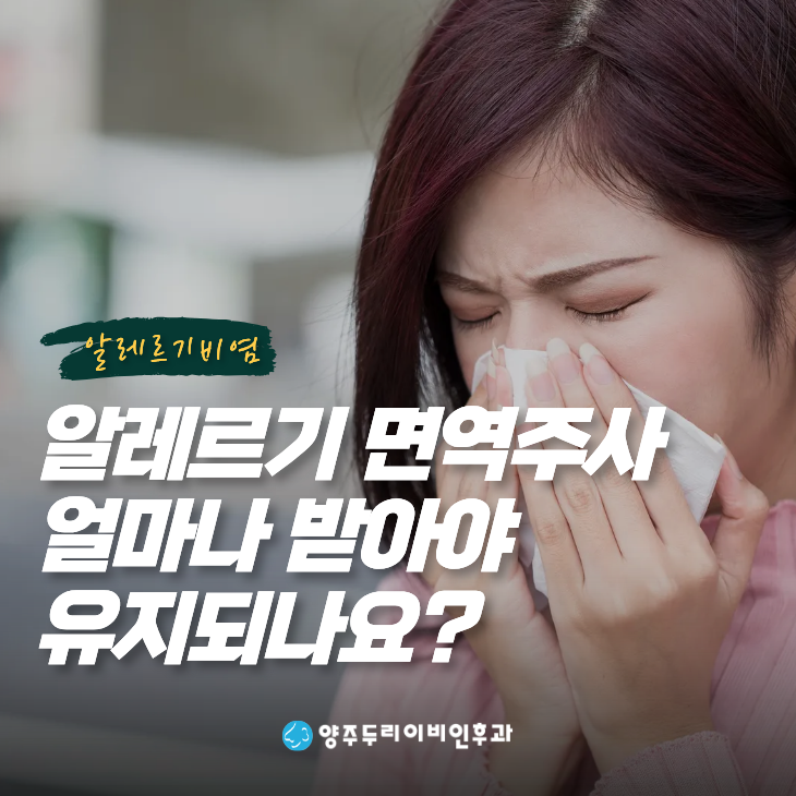 알레르기 비염 면역주사 효과 얼마나 받아야 유지되나요? - 삼숭동 이비인후과