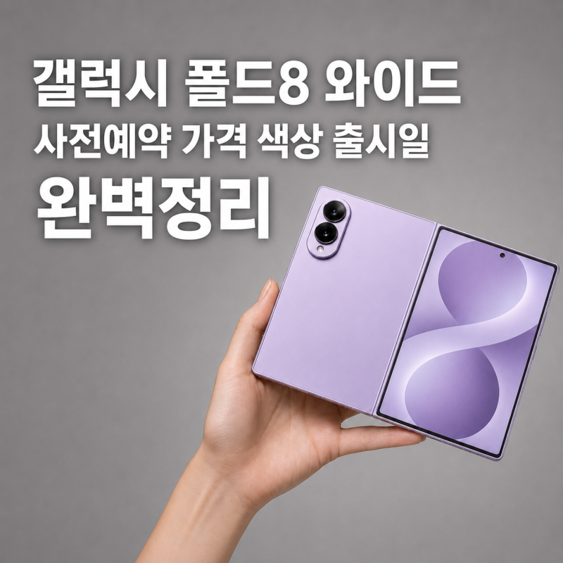 갤럭시 폴드8 와이드 사전예약 혜택 가격 색상 출시일 완벽정리
