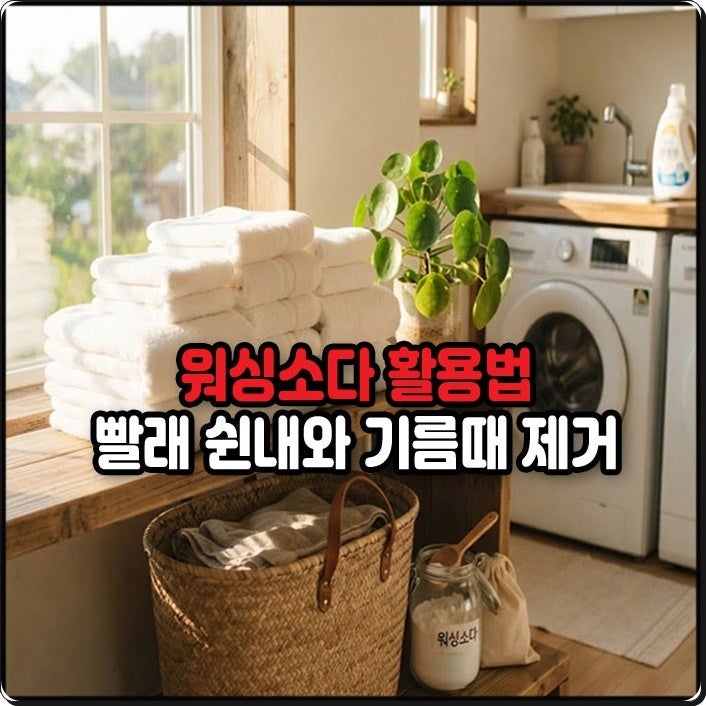 베이킹소다로 안 잡히는 빨래 쉰내와 기름때! 워싱소다 하나로 해결하는 법!