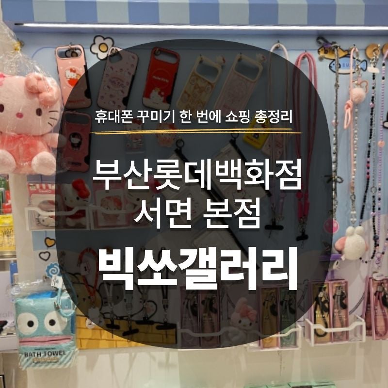 빅쏘갤러리 부산롯데백화점본점에서 휴대폰 꾸미기 케이스 그립톡 키링까지 한 번에 쇼핑 ....
