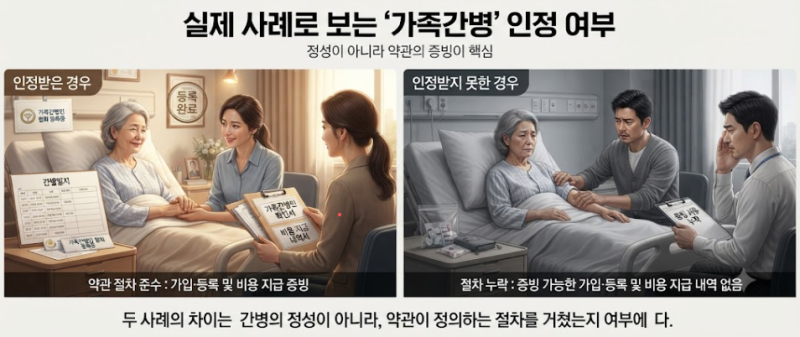 [온가족간병협회]간병보험에서 말하는 '간병인'이란? – 가족이라고 다 인정되는 게 아닙니....