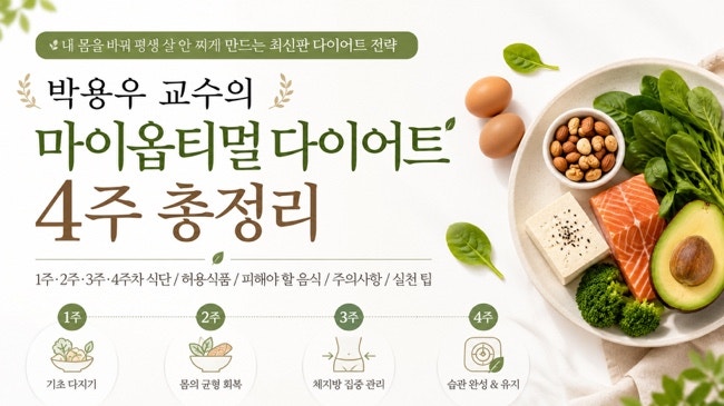 [박용우교수의 스위치온다이어트 업그레이드버젼 마이옵티멀다이어트 4주] - 1주,2주,3주,4주....