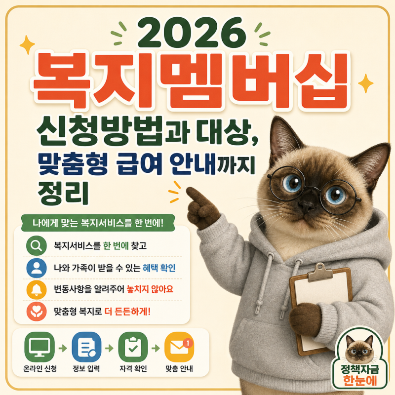 2026 복지멤버십 신청방법과 대상, 맞춤형 급여 안내까지 정리
