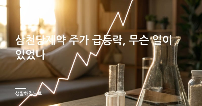 삼천당제약 주가 급등락, 무슨 일이 있었나 추천
