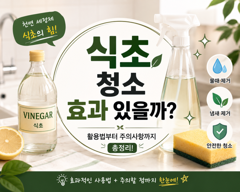 식초 청소 효과 있을까? 활용법부터 주의사항까지 총정리