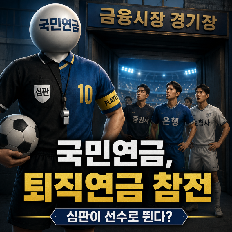 국민연금 기금형 퇴직연금 참전, ‘심판이 선수’ 논란의 정확한 의미