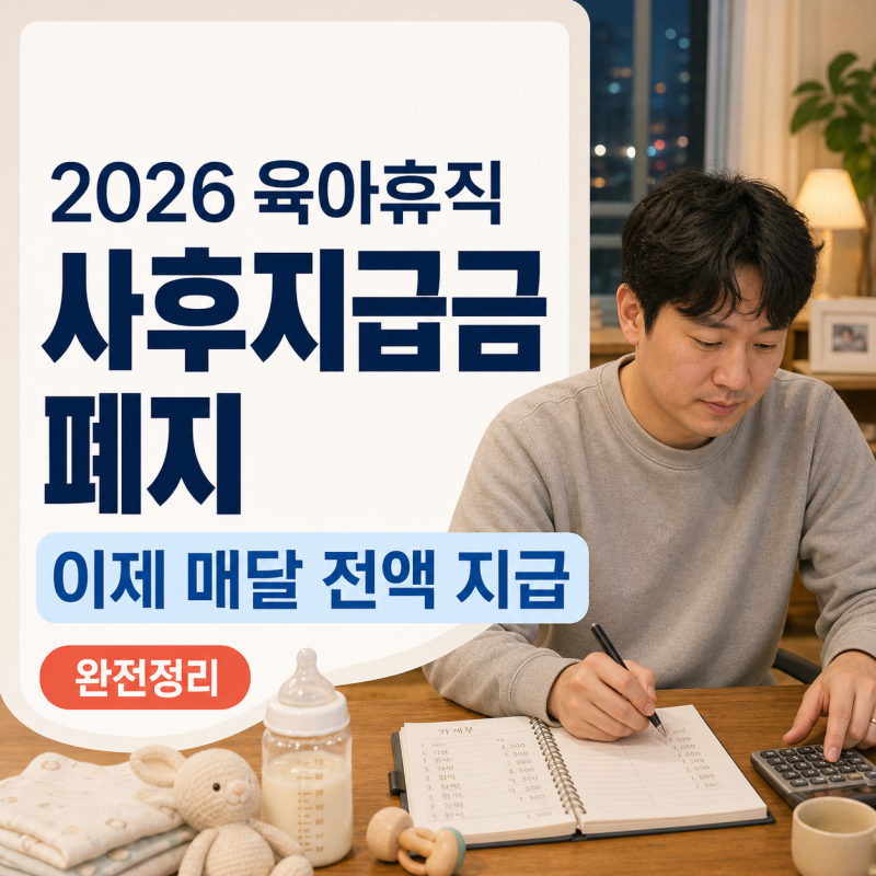 육아휴직 사후지급금 폐지 ｜월별 지급액, 신청 방법