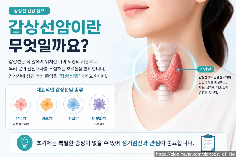 갑상선암 초기증상 총정리｜목에 혹이 없어도 나타날 수 있을까?