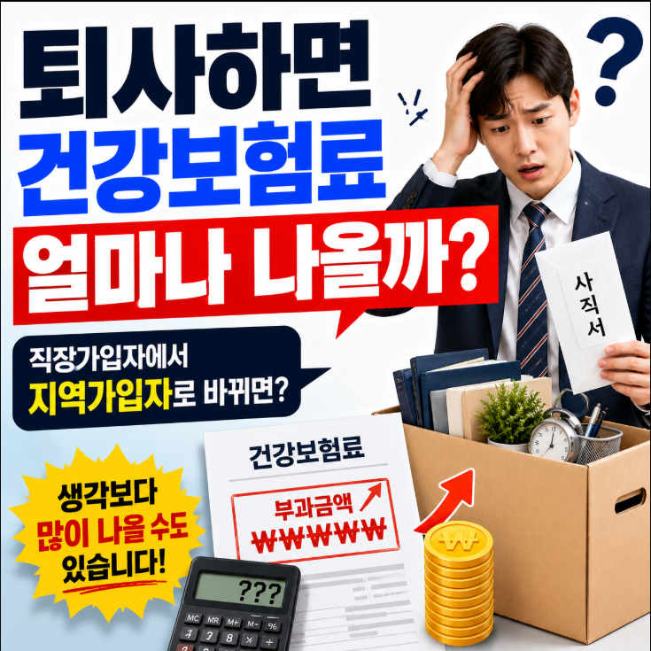 퇴사 후 건강보험료 얼마나 나올까? 임의계속가입 조건·신청기한·36개월 적용 정리