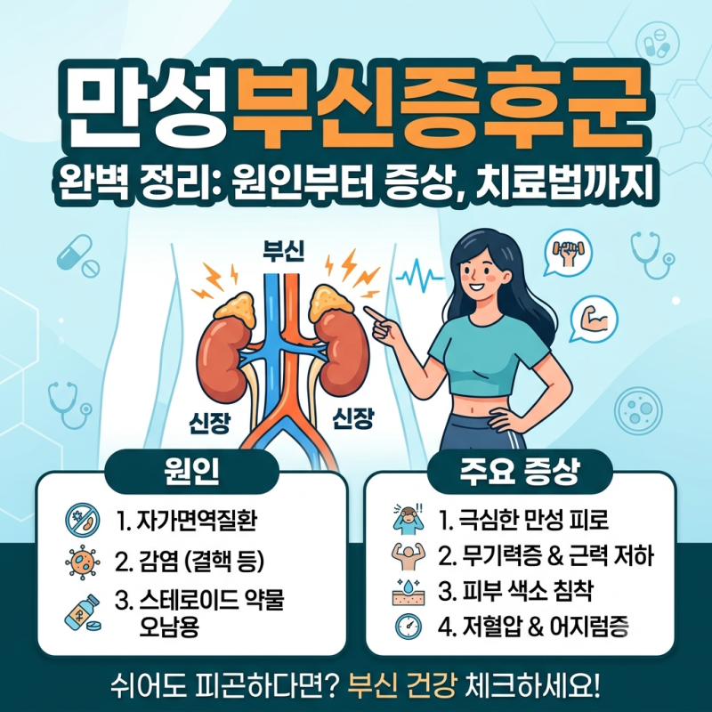 쉬어도 쉬어도 피곤하다면? 만성부신증후군 증상과 원인 완벽 정리