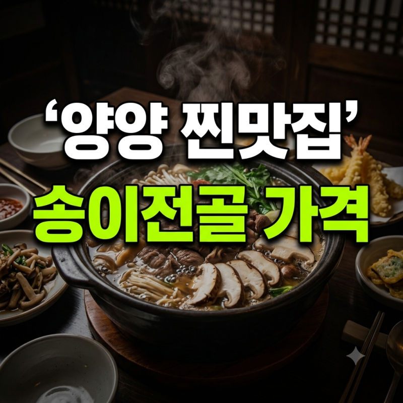 양양 맛집 송이버섯마을 송이전골 가격과 인기 사이드 메뉴 솔직 정리