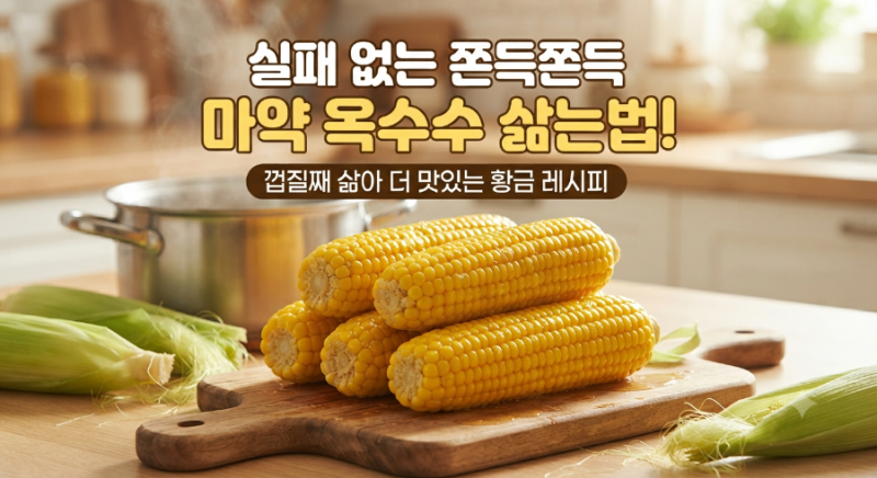 [요리] 실패 없는 옥수수 삶는법! (황금 비율 레시피)