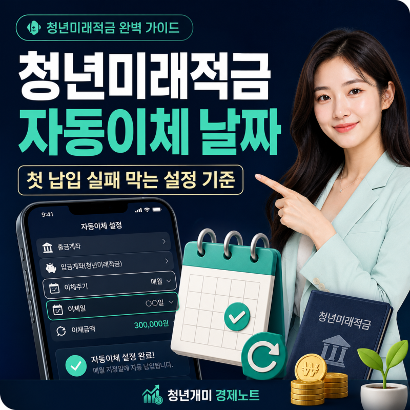 청년미래적금 자동이체 날짜, 첫 납입 실패 막는 설정 기준