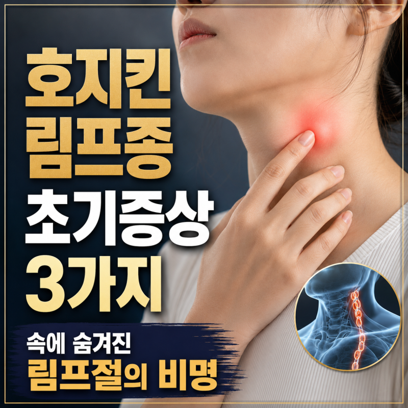 호지킨림프종 초기증상 3가지 속에 숨겨진 림프절의 비명
