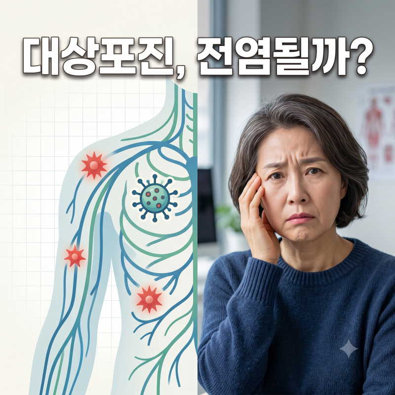 대상포진 전염성, 함께 밥 먹어도 옮을까? 꼭 알아야 할 감염 상식 총정리 (2026년 최신)