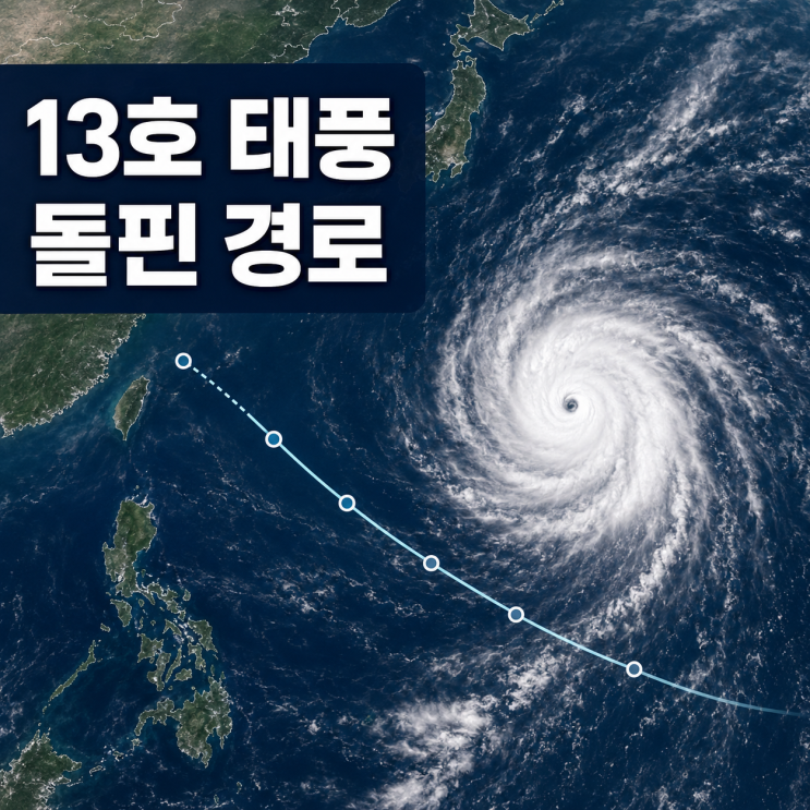 13호 <b>태풍</b> 돌핀 <b>경로</b>, <b>현재 위치</b>와 한반도 영향 가능성 정리