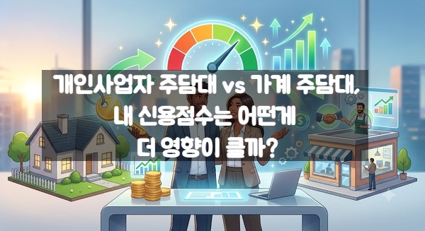 개인사업자 주담대 vs 가계 주담대, 내 신용점수는 어떤게 더 영향이 클까?