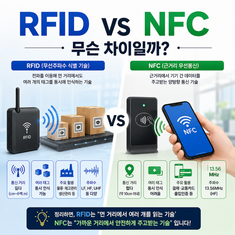 RFID NFC 뜻과 차이점은 무엇일까?
