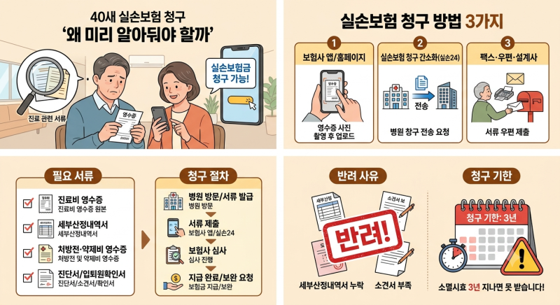 실손보험 청구 방법 총정리, 서류 하나 놓치면 못 받습니다