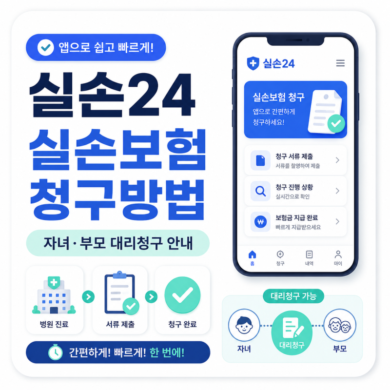 실손24 실손보험 청구방법★병원서류 없이 자녀·부모 대리청구하고 오류 해결하는 법!